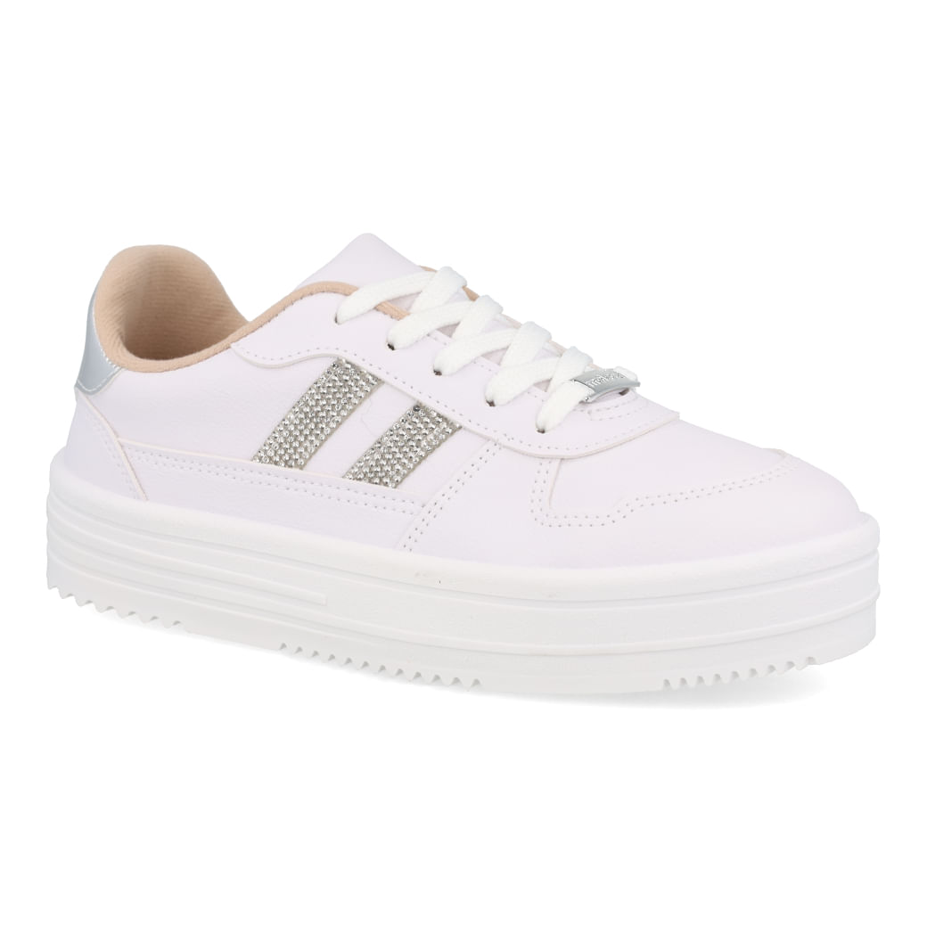 Moleca Tenis Casual 5782-315-28560-17159 Branco-Prata Sint_4__30